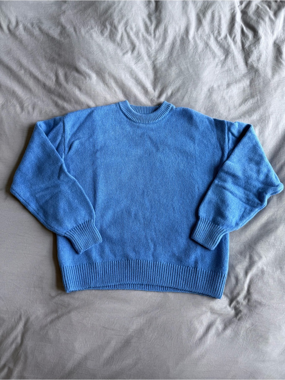 Colorful Standard Oversized Merino Wool Crew Sweater Pacific Blue Size XXS